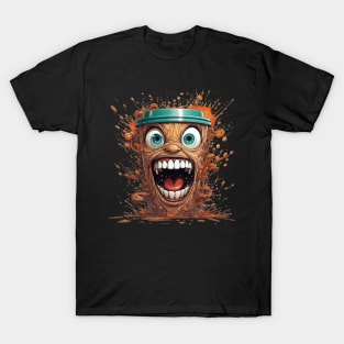 Caffeine Lovers Coffee Cup Crazy T-Shirt